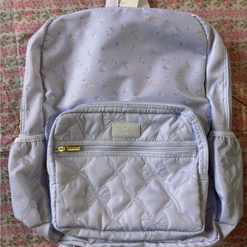 Loveshackfancy blue floral backpack